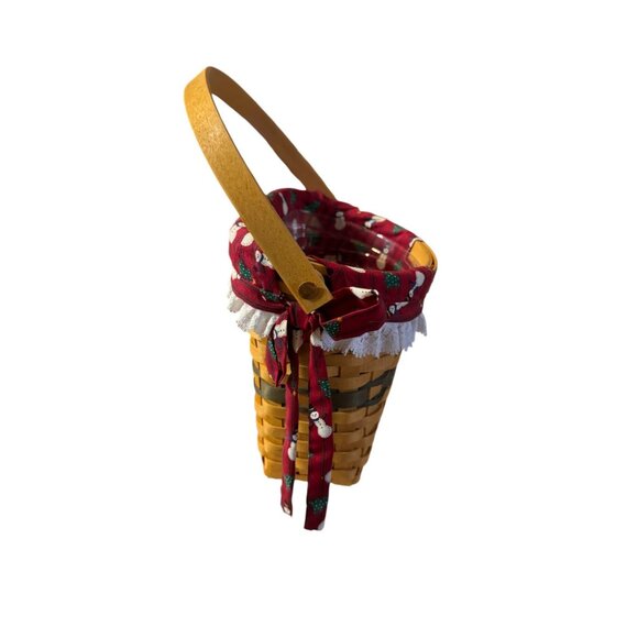 Longaberger Christmas Collection 1998 Edition Glad Tidings Basket With Handle - Picture 4 of 9